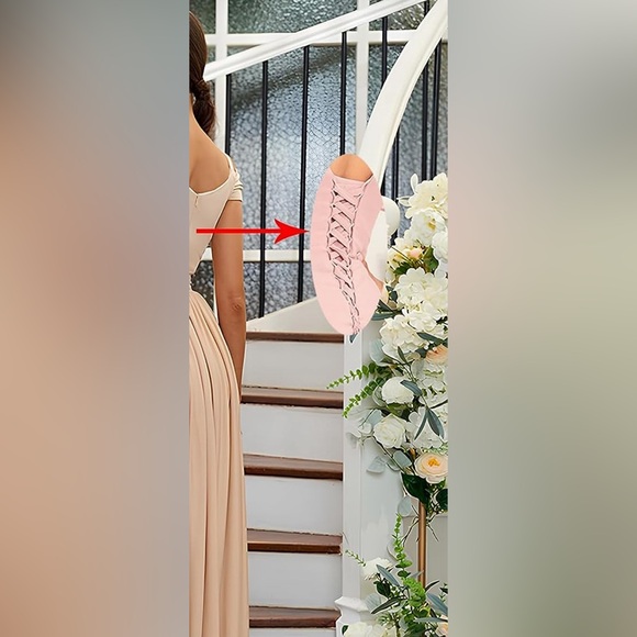 Off The Shoulder Bridesmaid Chiffon Pleated A Line Formal Evening Party Gown - Picture 2 of 3